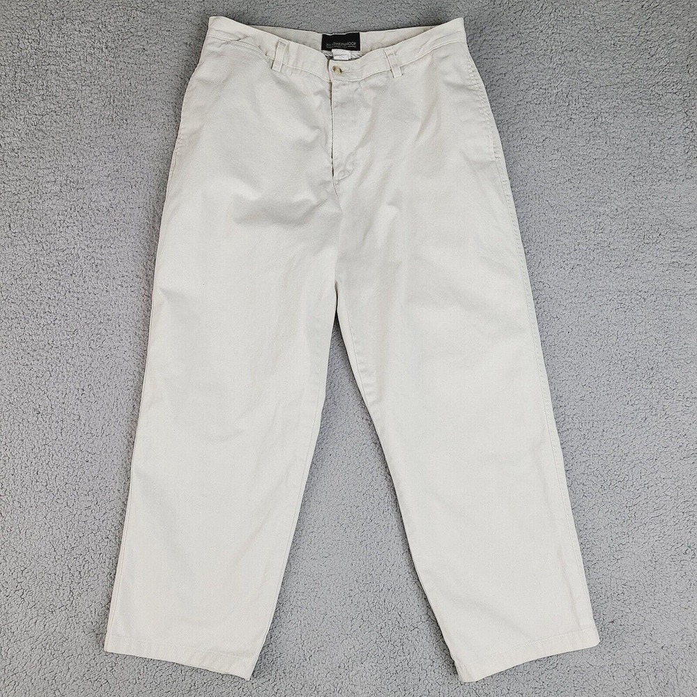 Vintage Weatherproof Khaki Pants Mens Size 34 x 28.5 Beige Straight Leg Chino
